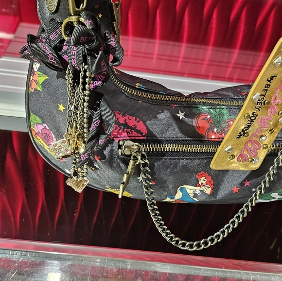 NWOT Betseyville Betsey Johnson Black & Gold Traditional Tattoo Vintage Purse - Picture 3 of 11
